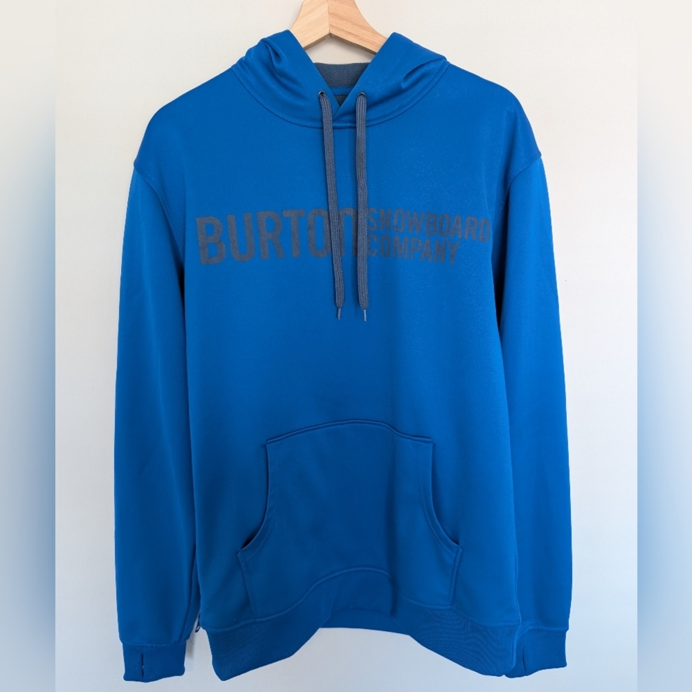Burton Snowboard Company Dryride Hoodie Men's Medium Blue Pullover Spellout